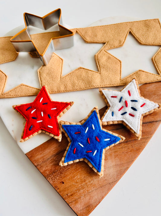 Felt Patriotic Star Cookies