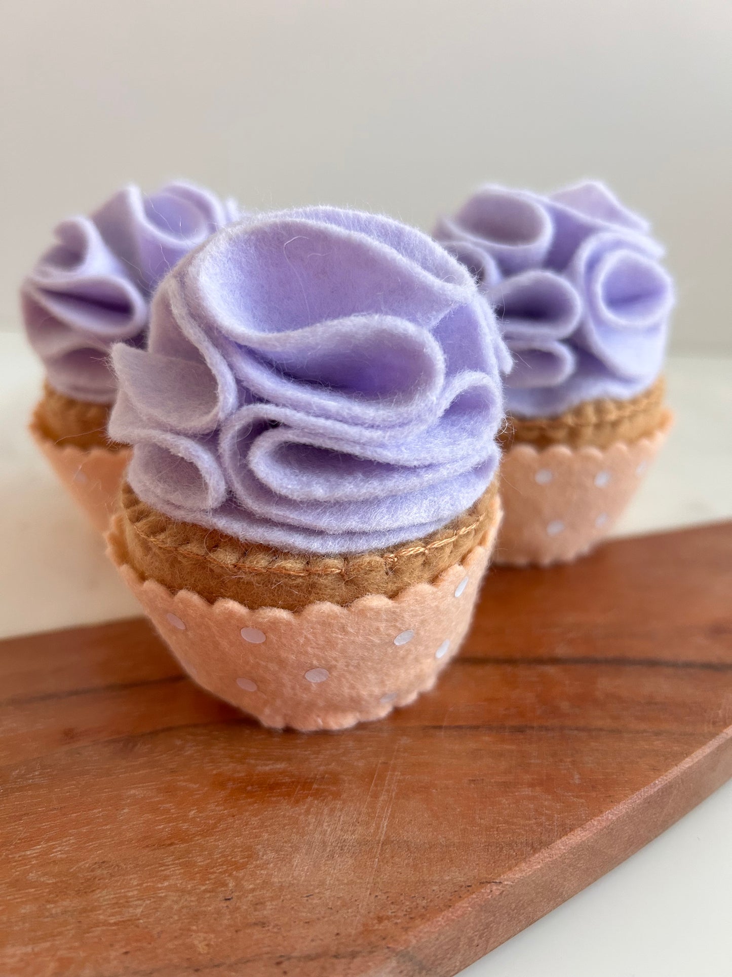Felt Spring Pastel Cupcakes