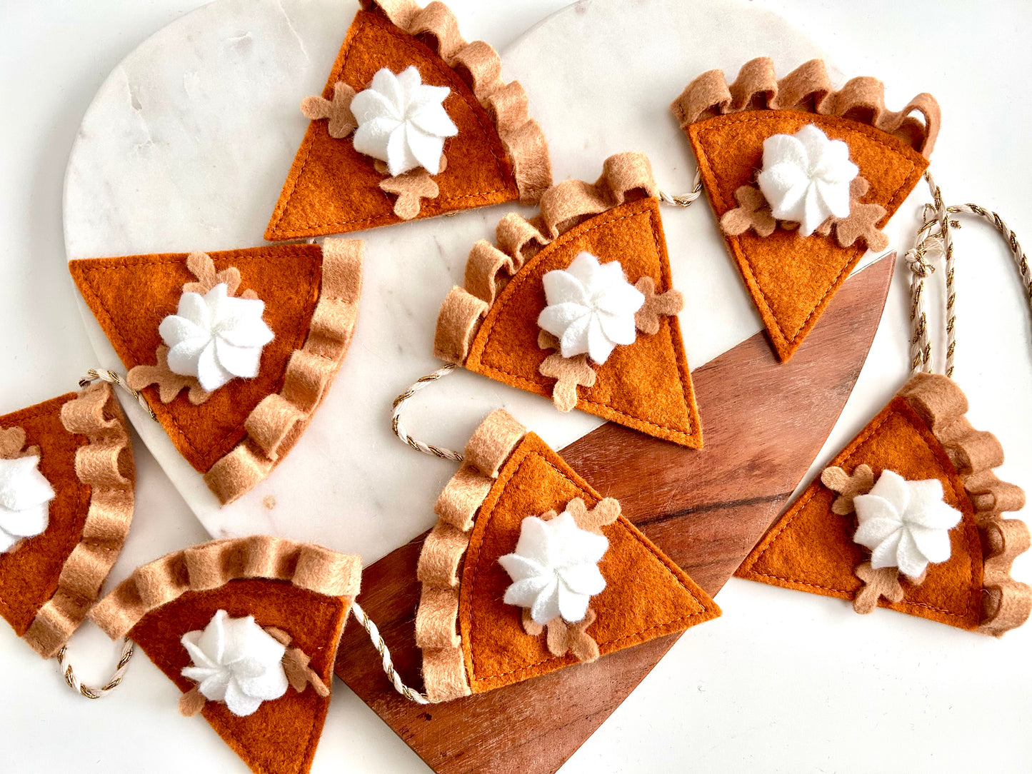 Felt Pumpkin Pie Garland