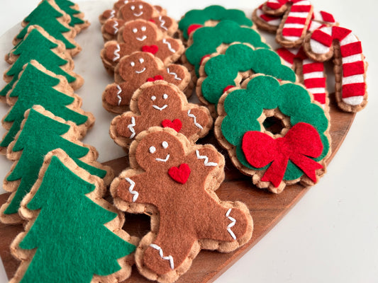 4 Felt Christmas Cookies