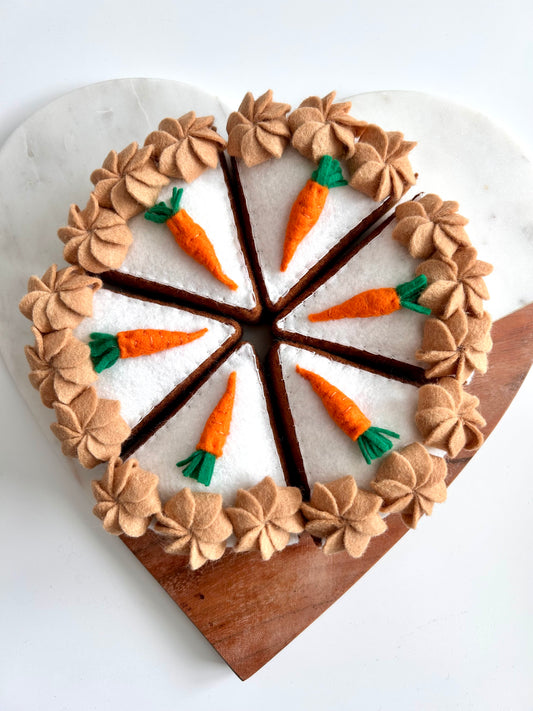 Felt Carrot Cake Slice