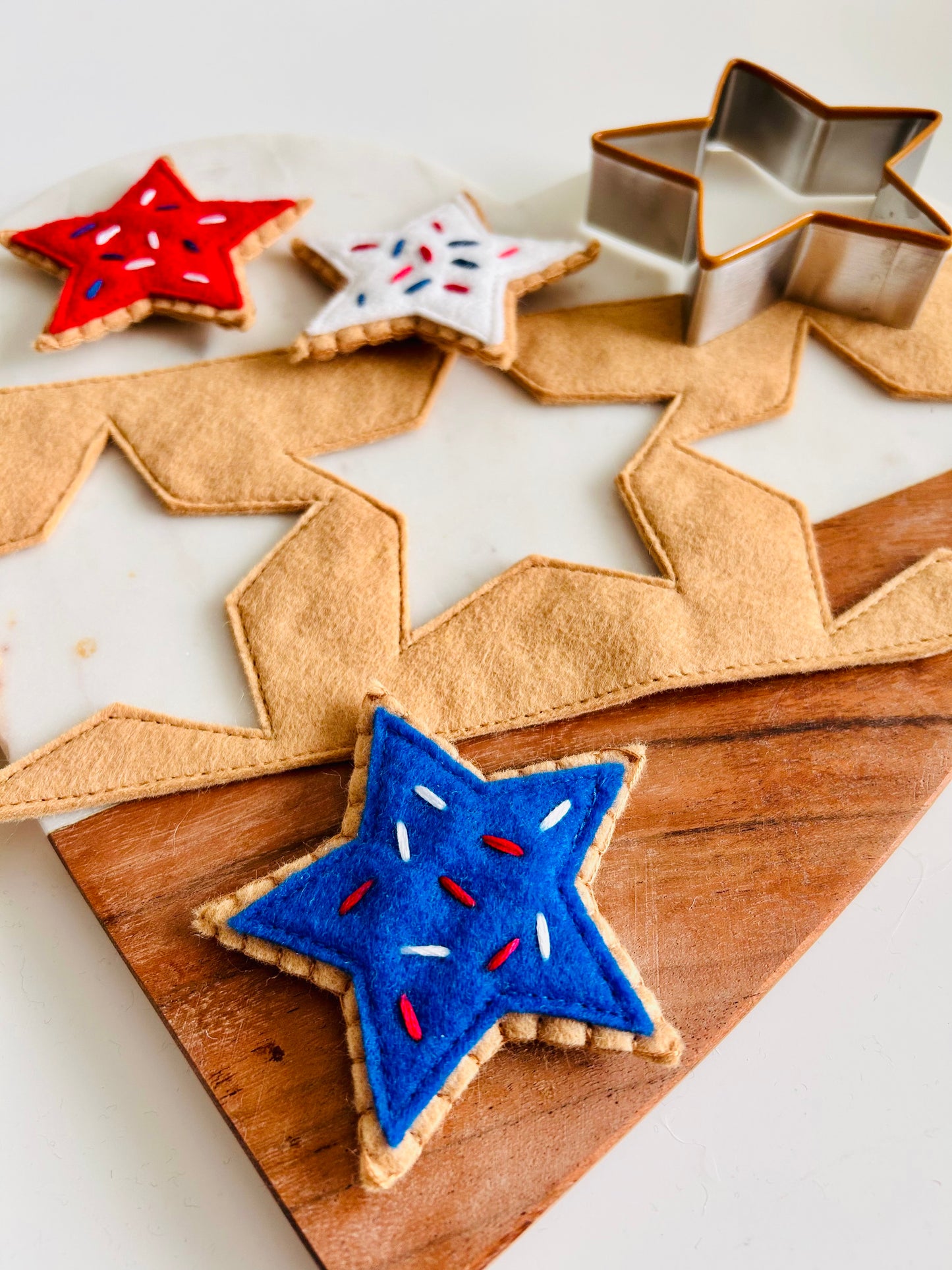 Felt Patriotic Star Cookies