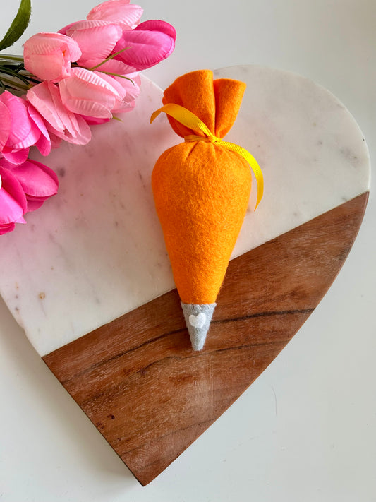 Orange Felt Piping Bag