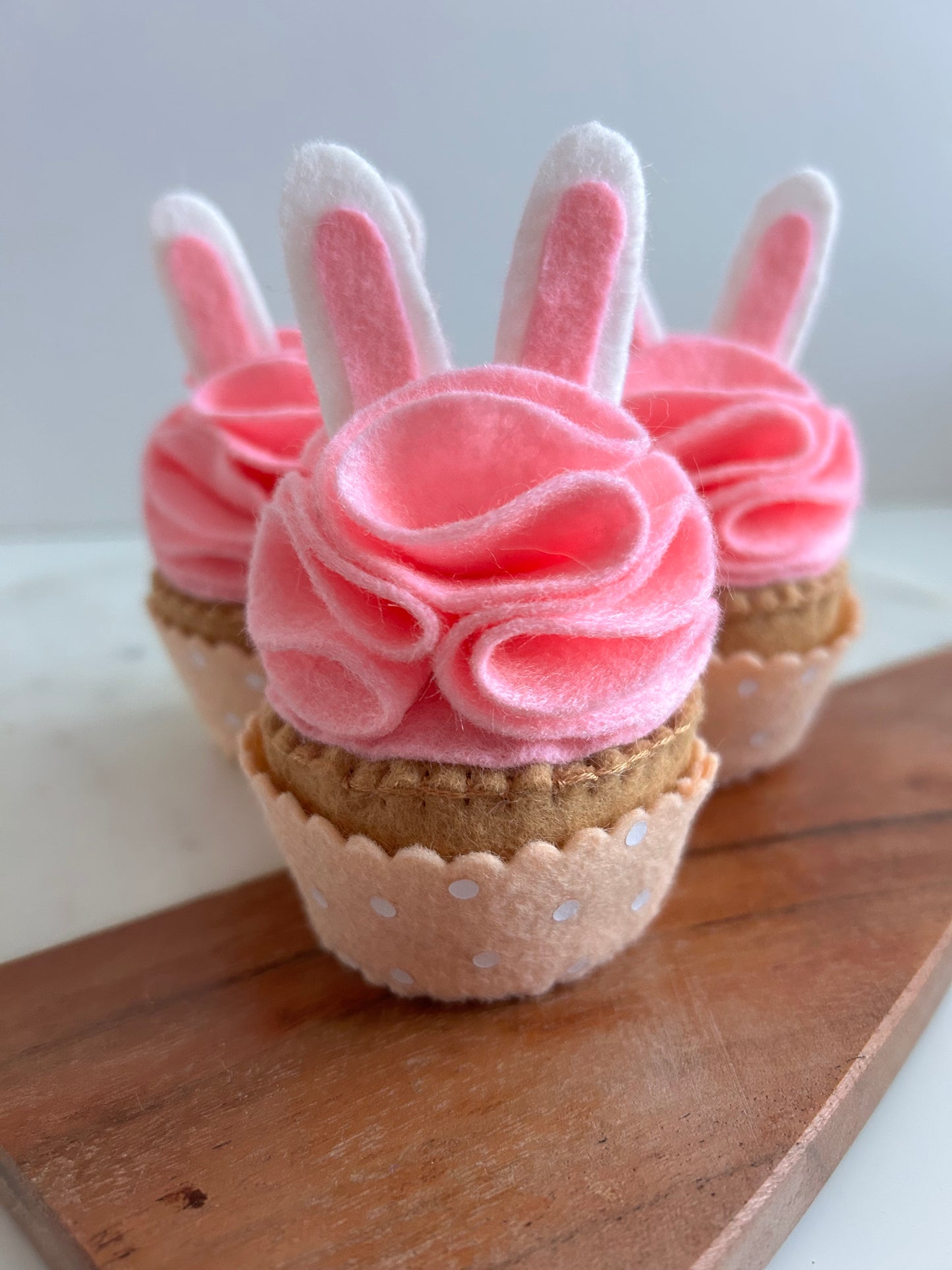 Felt Spring Pastel Cupcakes