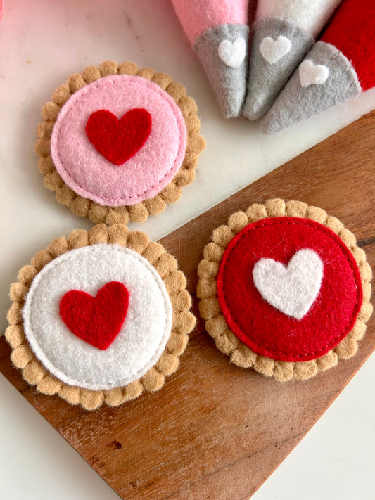 3 Scallop Heart Cookies