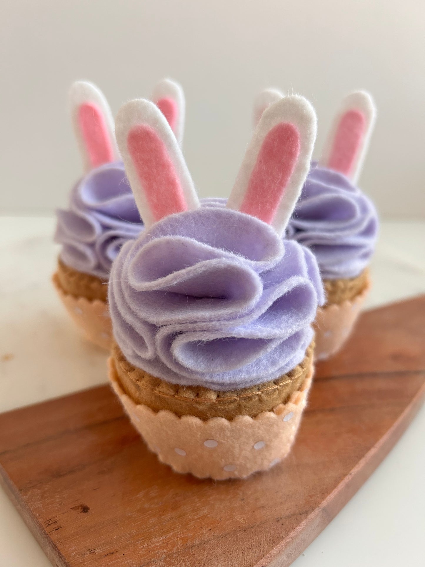 Felt Spring Pastel Cupcakes