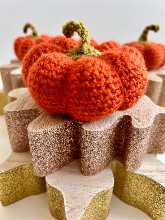 Crochet Large Orange Pumpkin