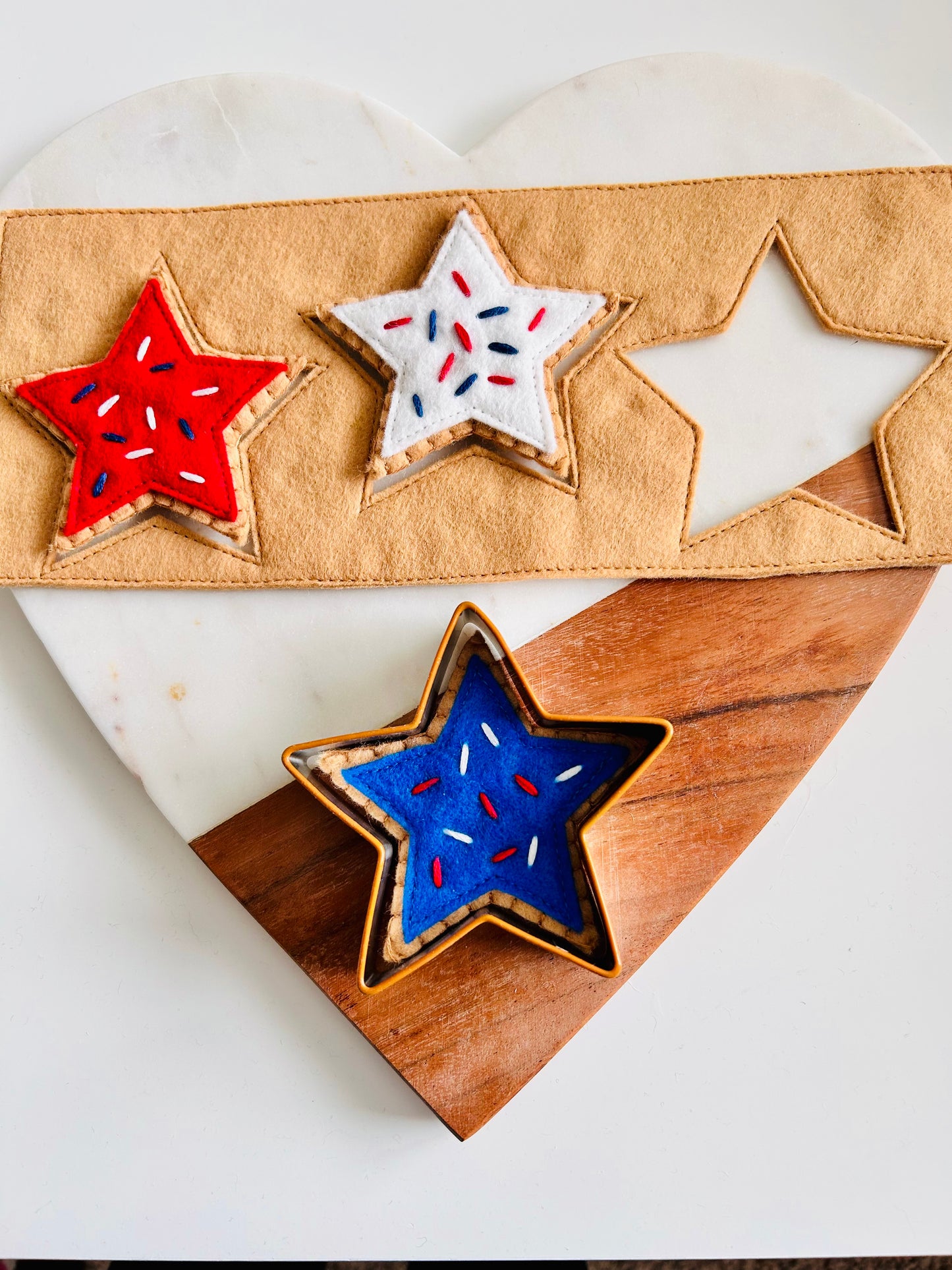 Felt Patriotic Star Cookies