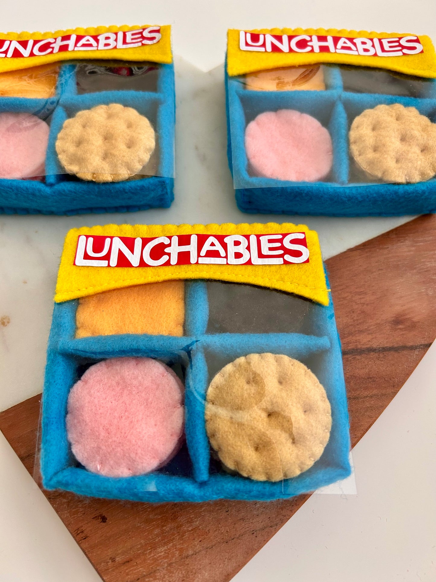 Felt Ham and Cheddar Lunchable