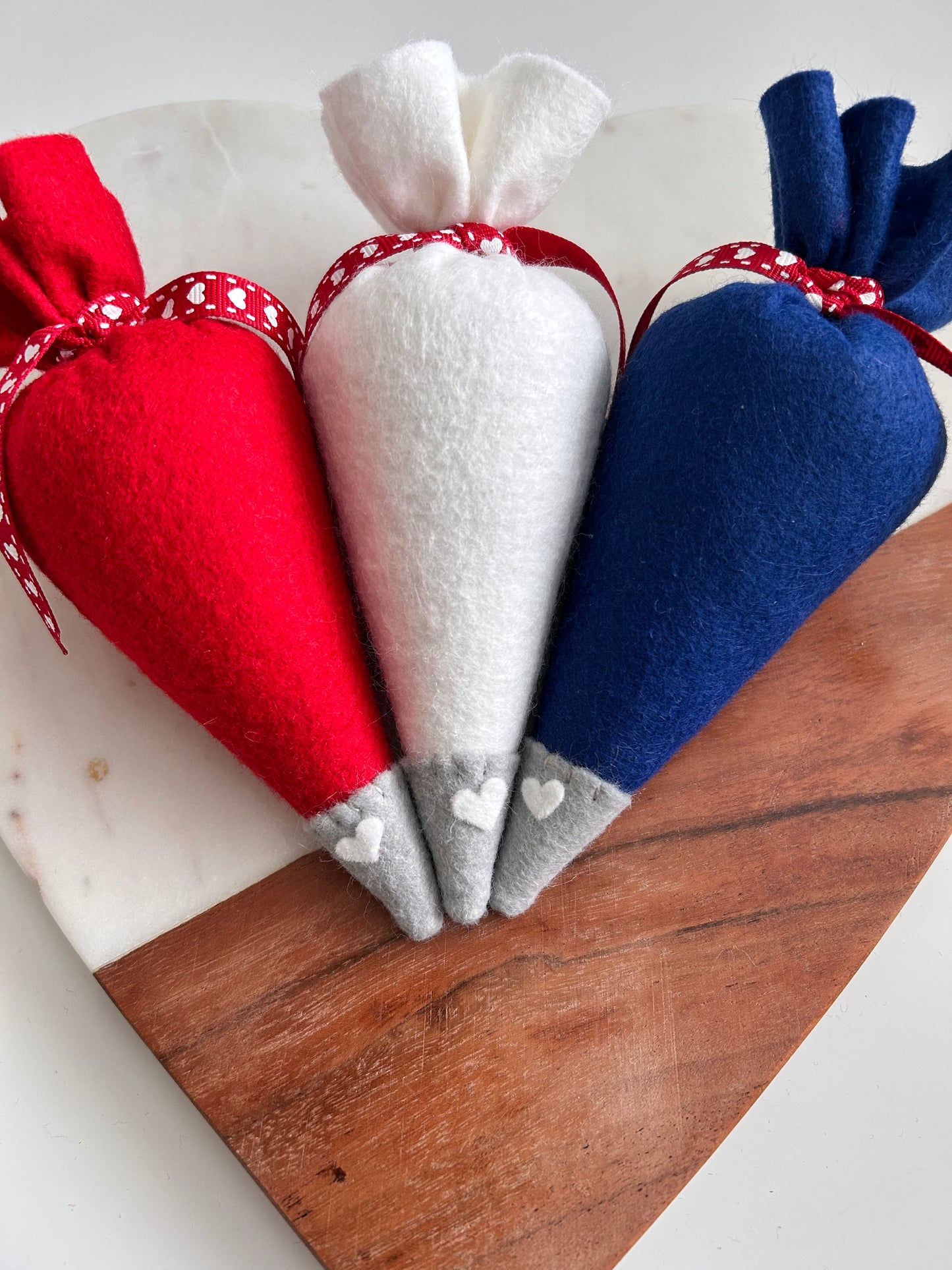 Blue Felt Piping Bag