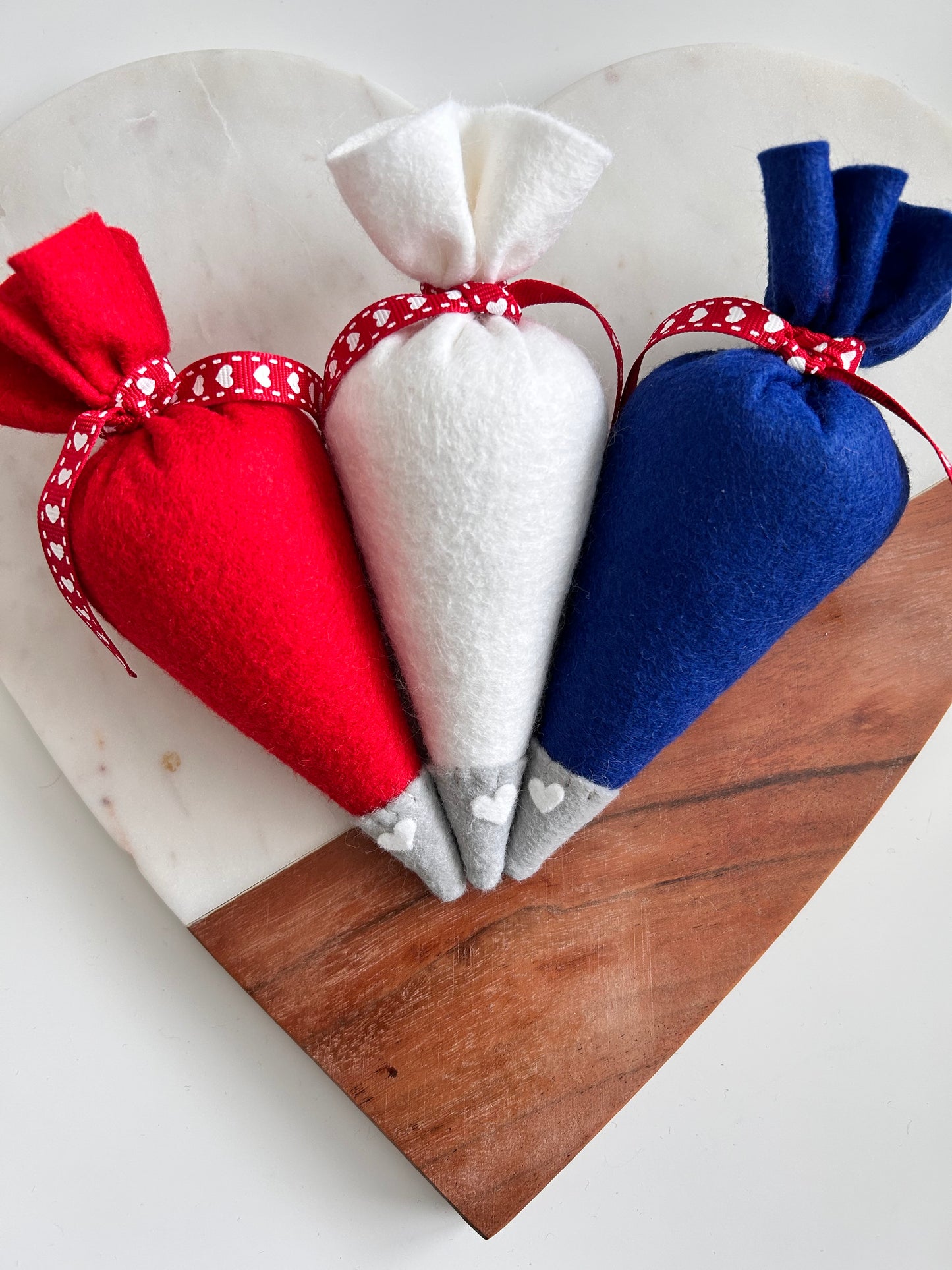 Blue Felt Piping Bag