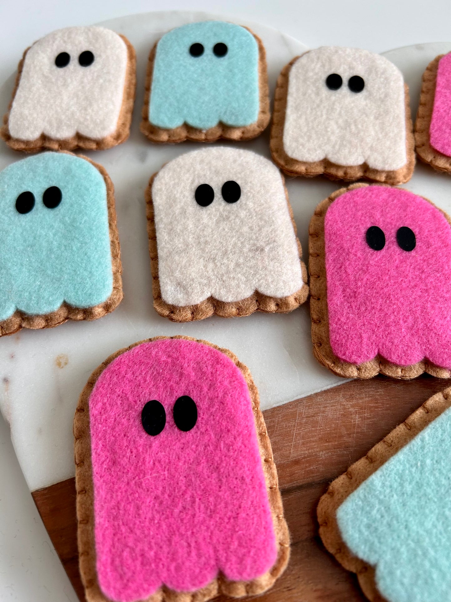 3 Felt Ghost Cookies