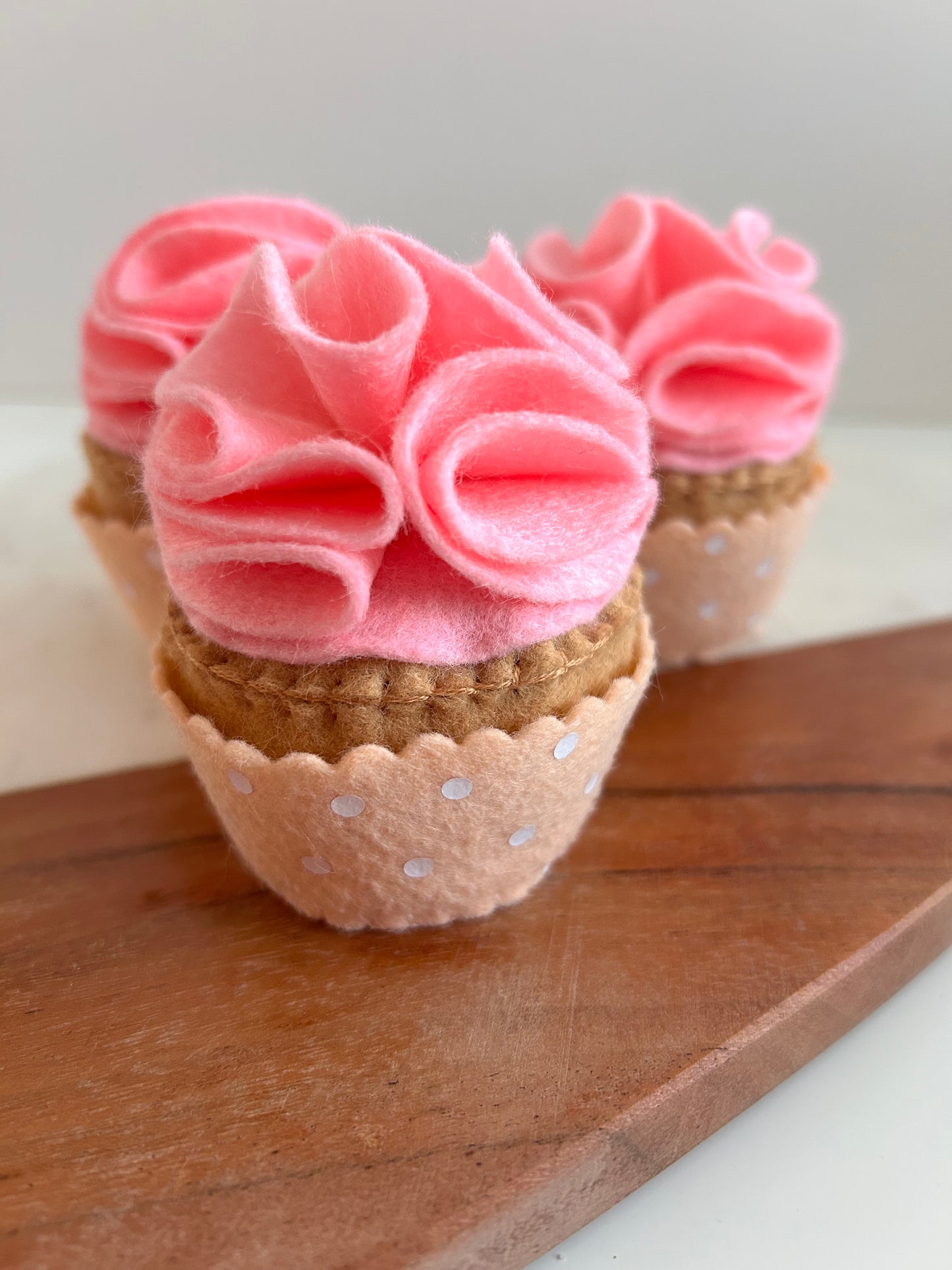 Felt Spring Pastel Cupcakes