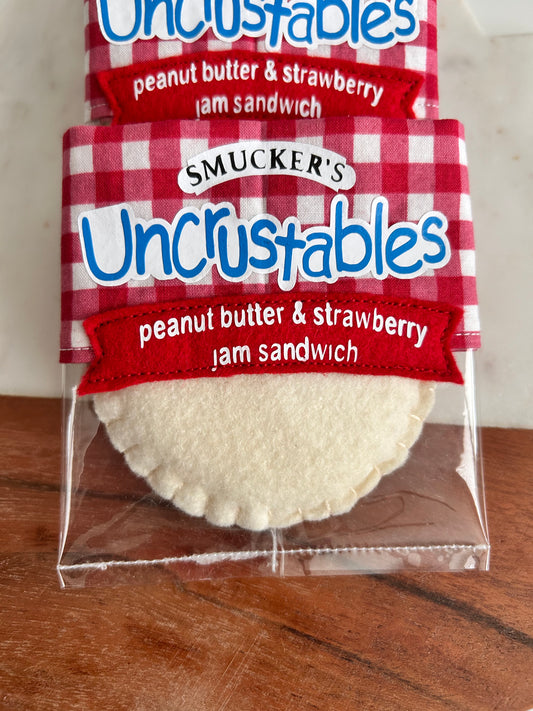 Felt Strawberry Uncrustable