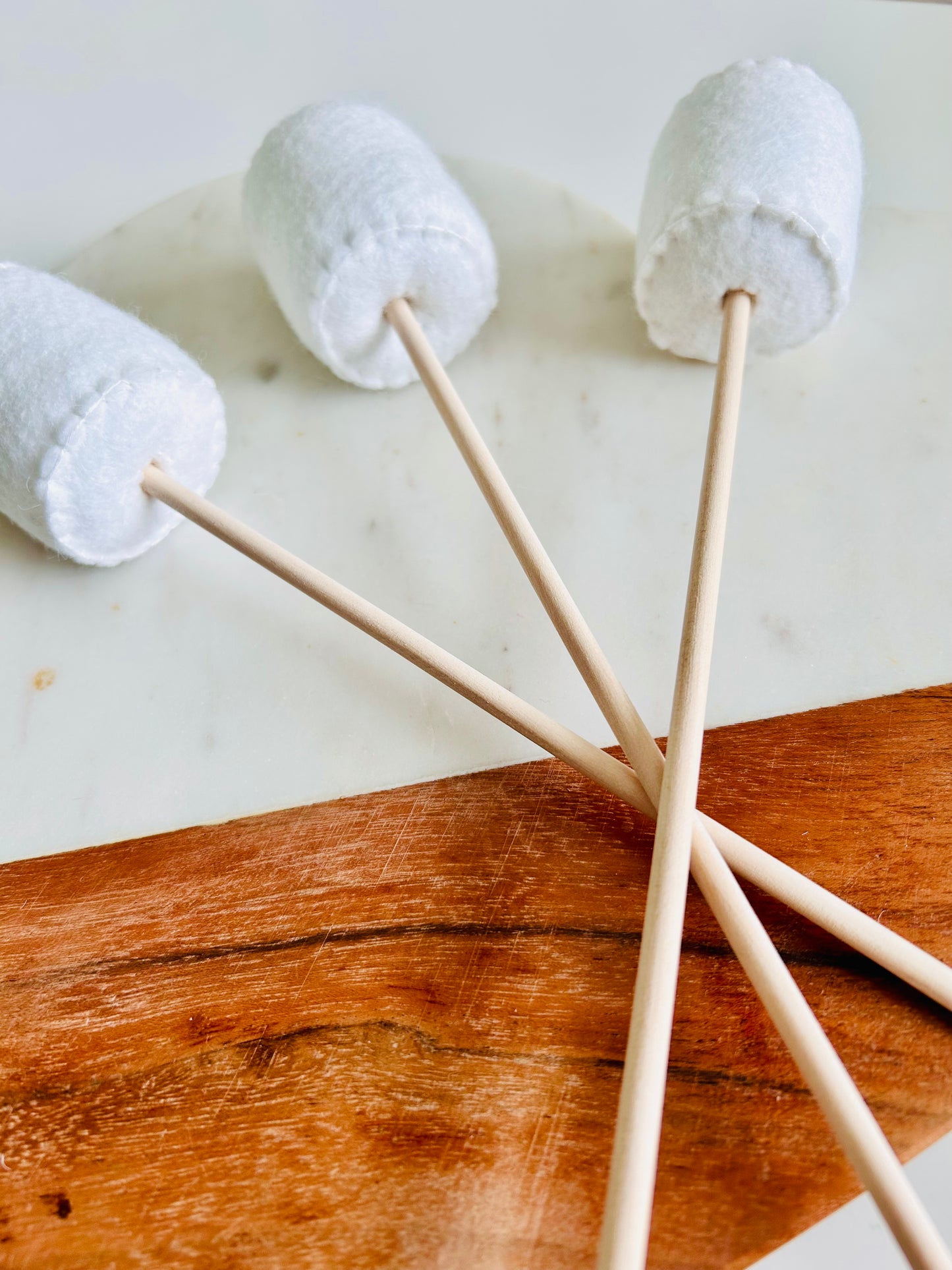 Felt Marshmallow and Skewer