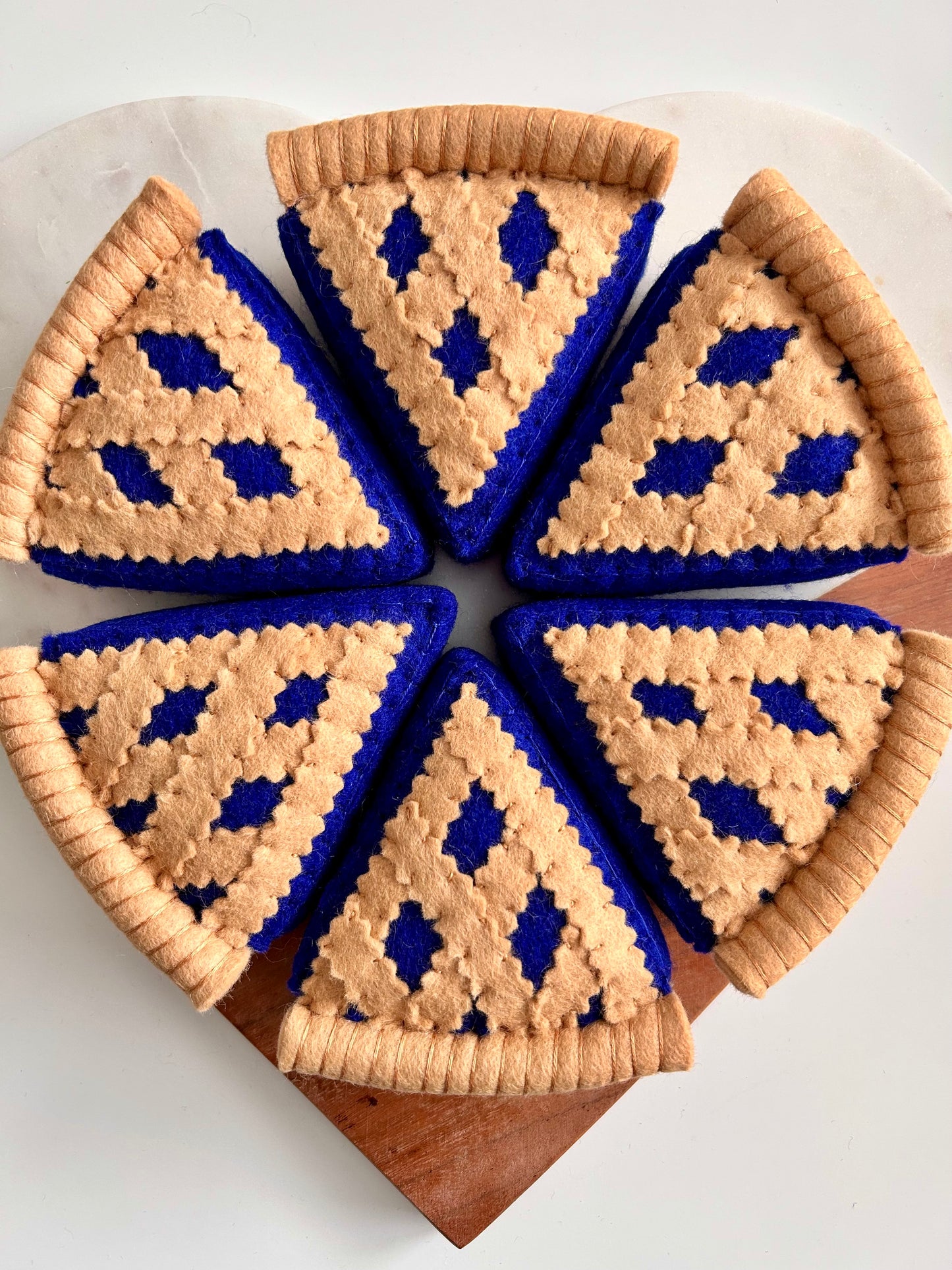 Felt Blueberry Pie