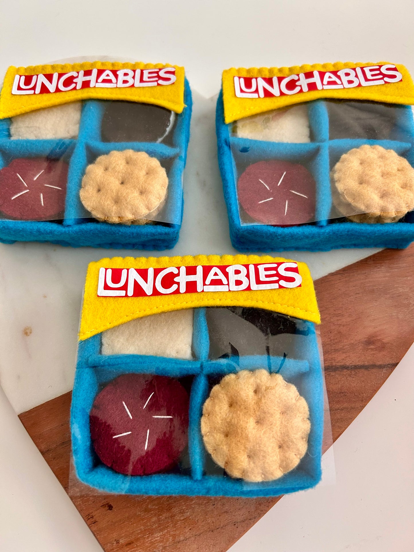 Felt Pepperoni and Mozzarella Lunchable