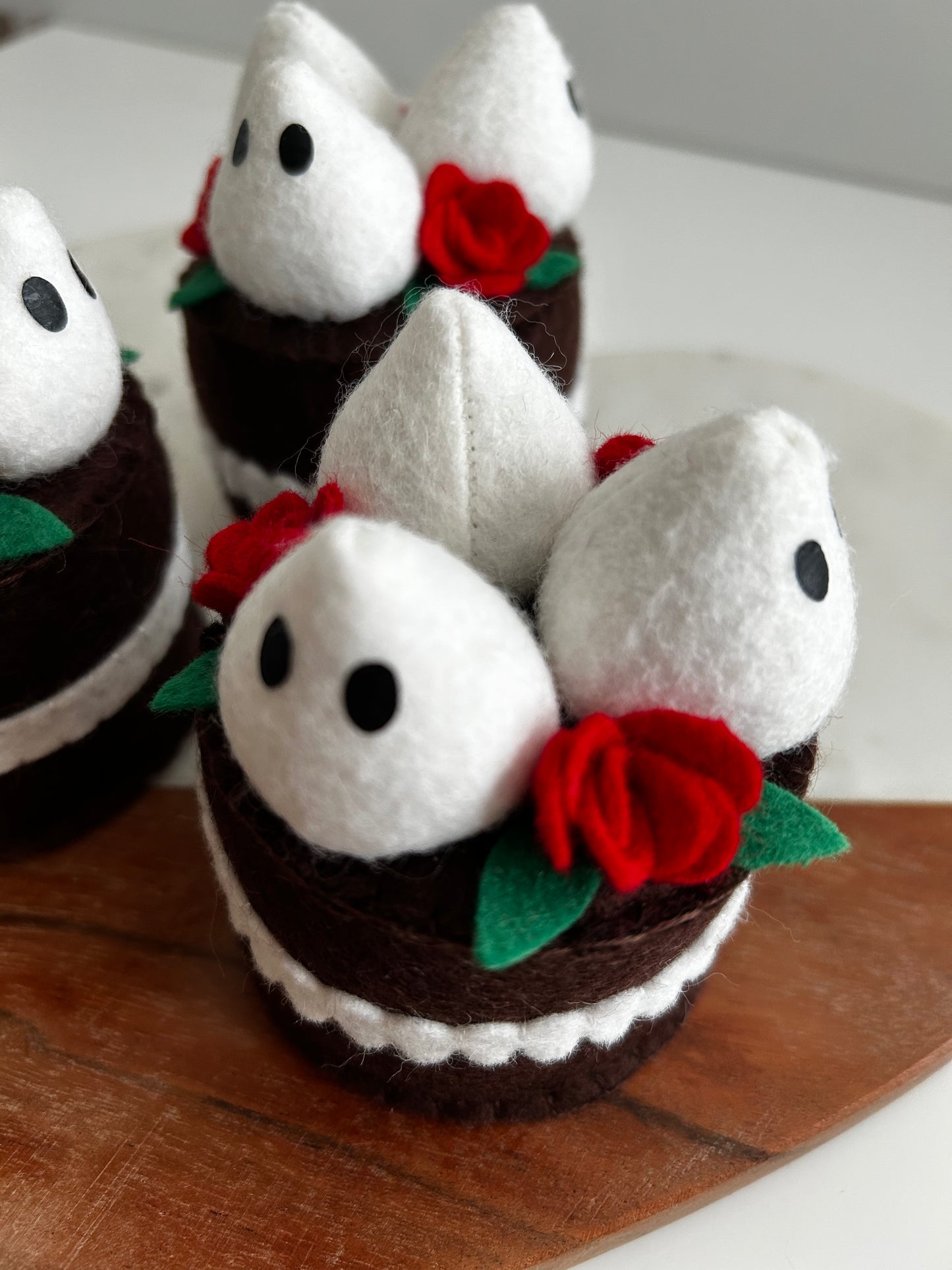 Felt Pretend Play Mini Ghost Cake PDF Pattern