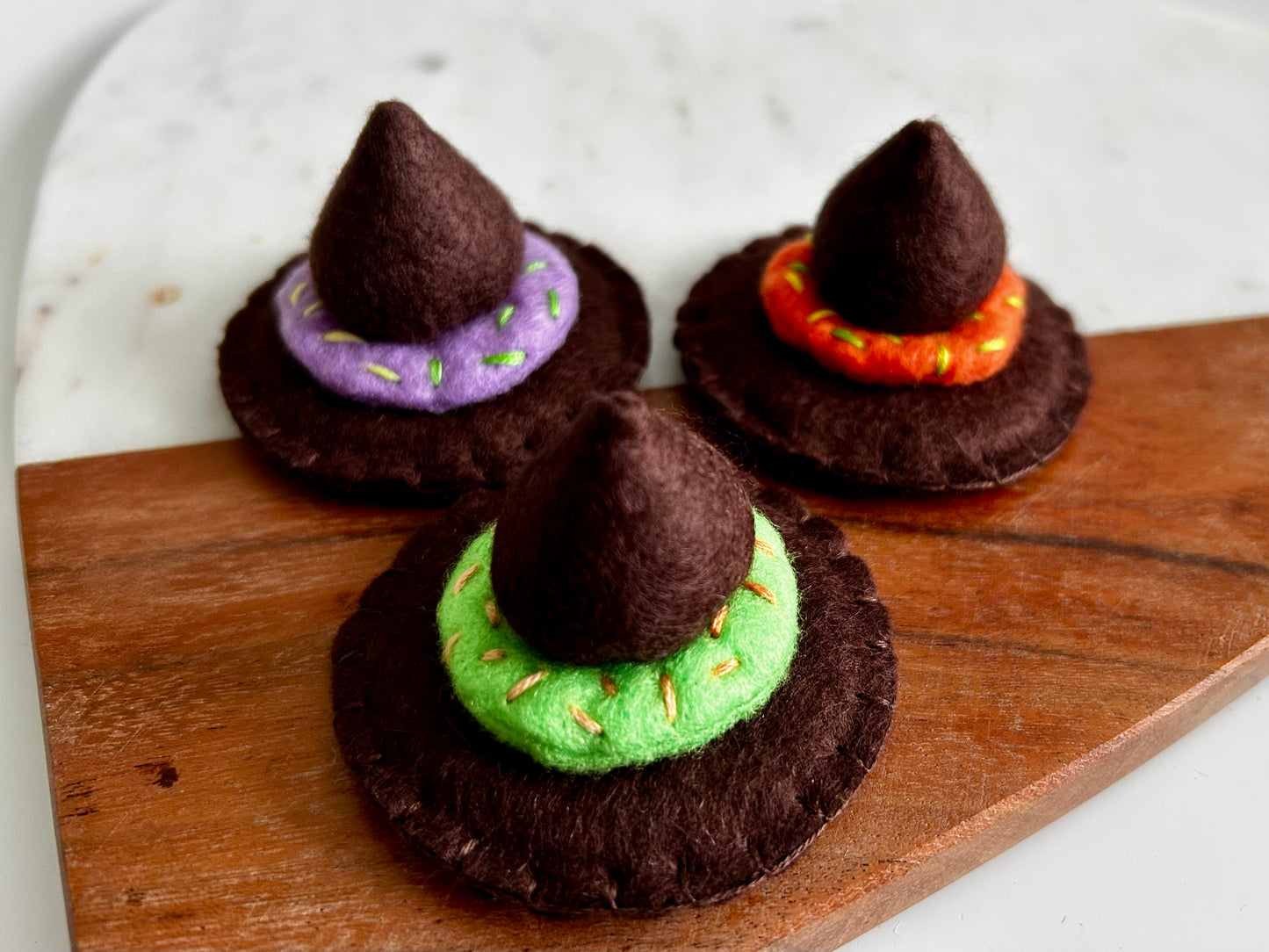 Felt Pretend Play Witch Hat Cookie PDF Pattern