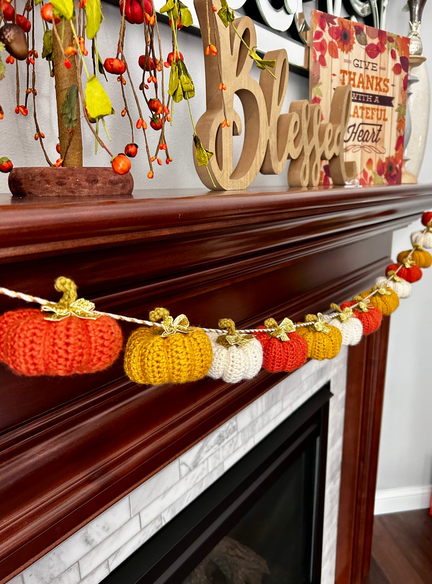 Crochet Pumpkin Garland