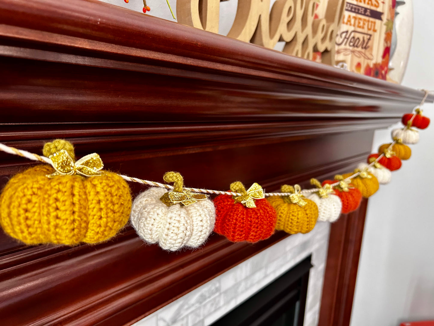 Crochet Pumpkin Garland