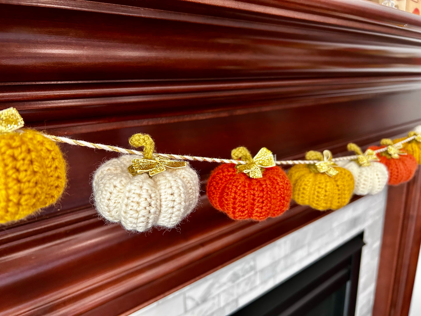 Crochet Pumpkin Garland