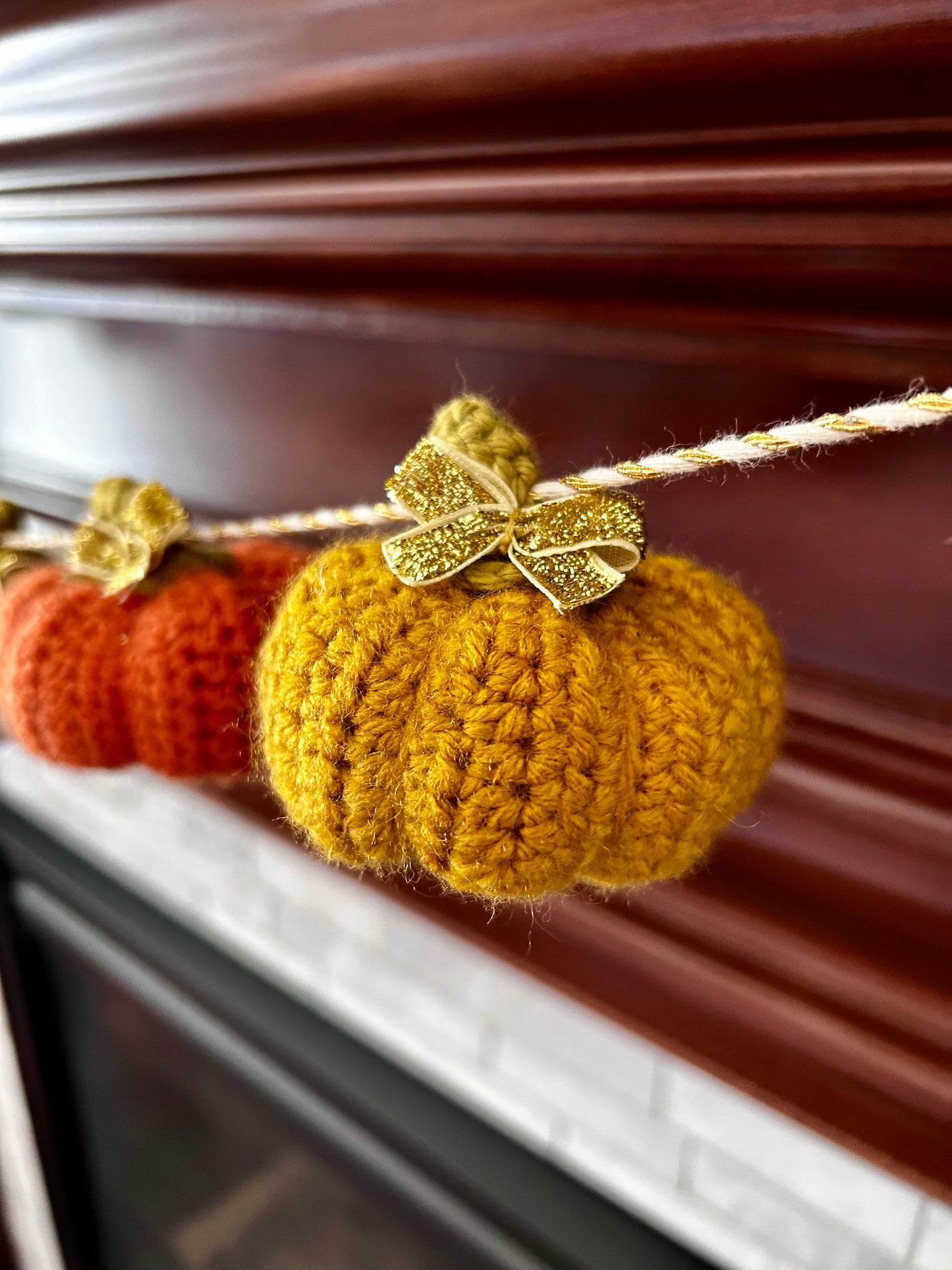 Crochet Pumpkin Garland