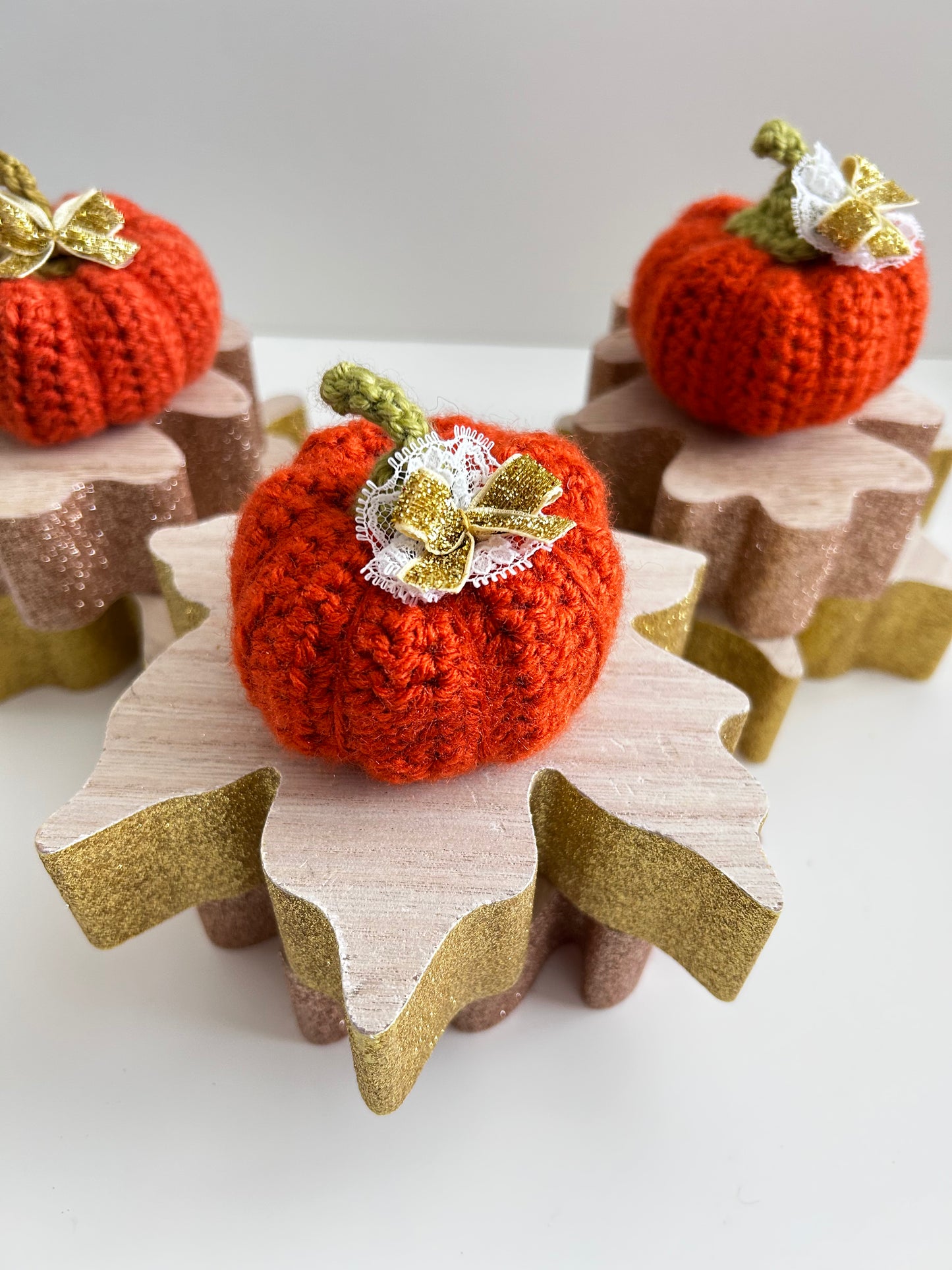 Crochet Orange Victorian Lace Pumpkin
