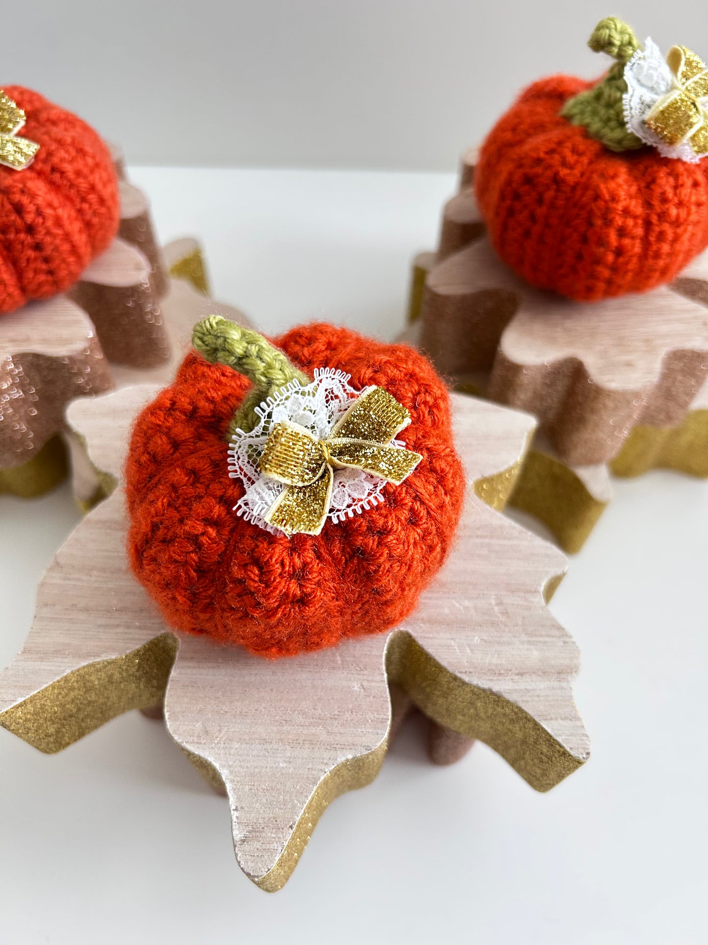 Crochet Orange Victorian Lace Pumpkin