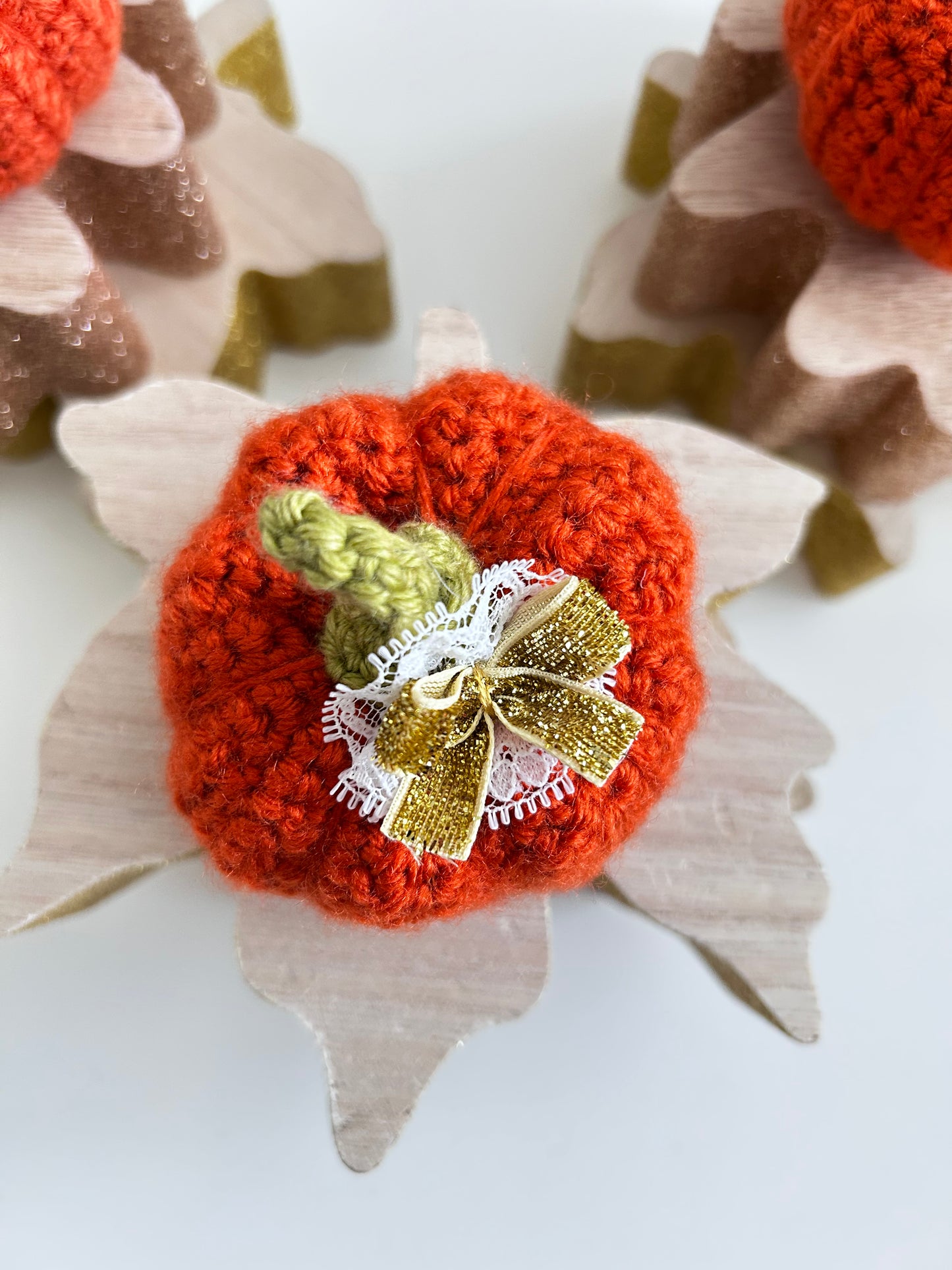 Crochet Orange Victorian Lace Pumpkin
