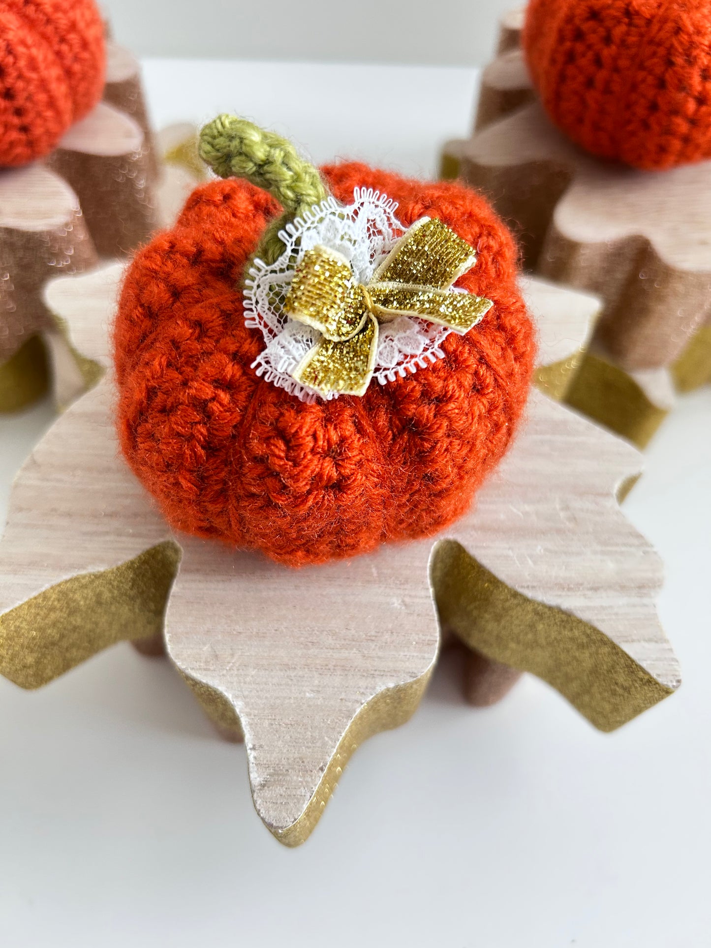 Crochet Orange Victorian Lace Pumpkin