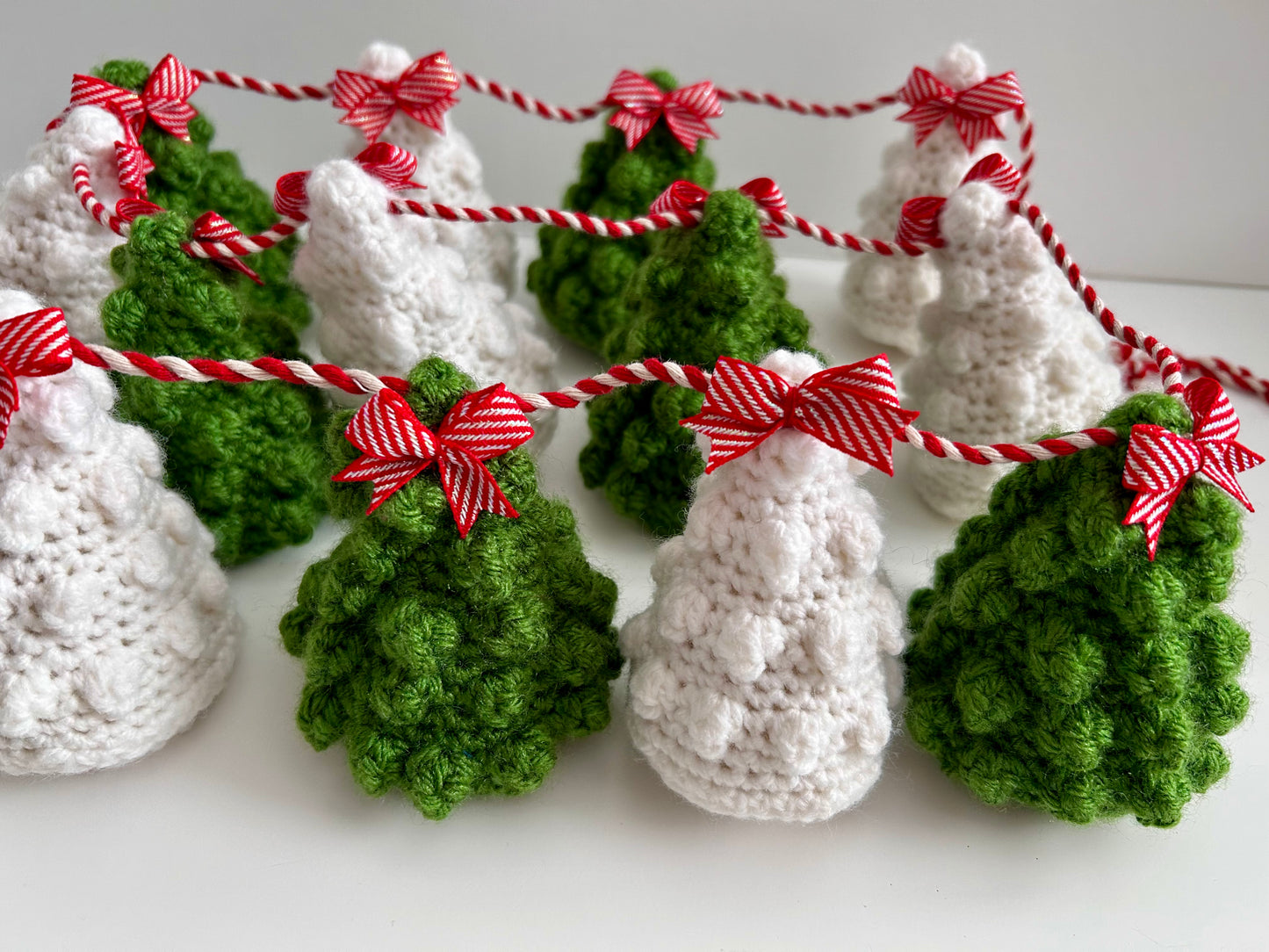 Crochet Christmas Tree Garland