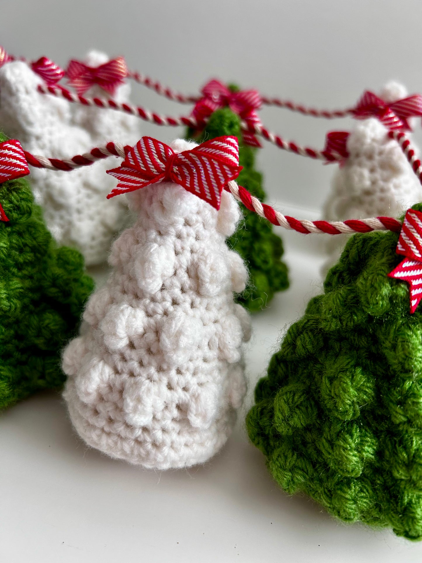Crochet Christmas Tree Garland
