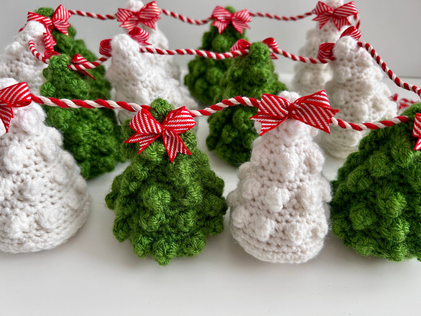 Crochet Christmas Tree Garland