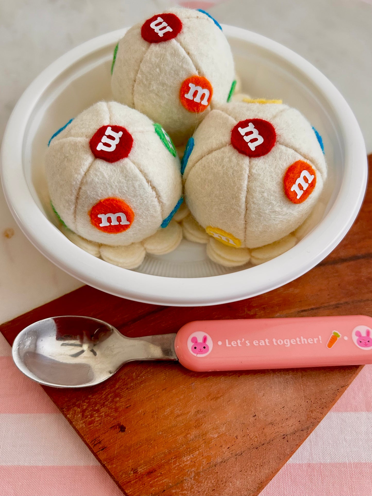 Felt M&M Inspired Ice Cream