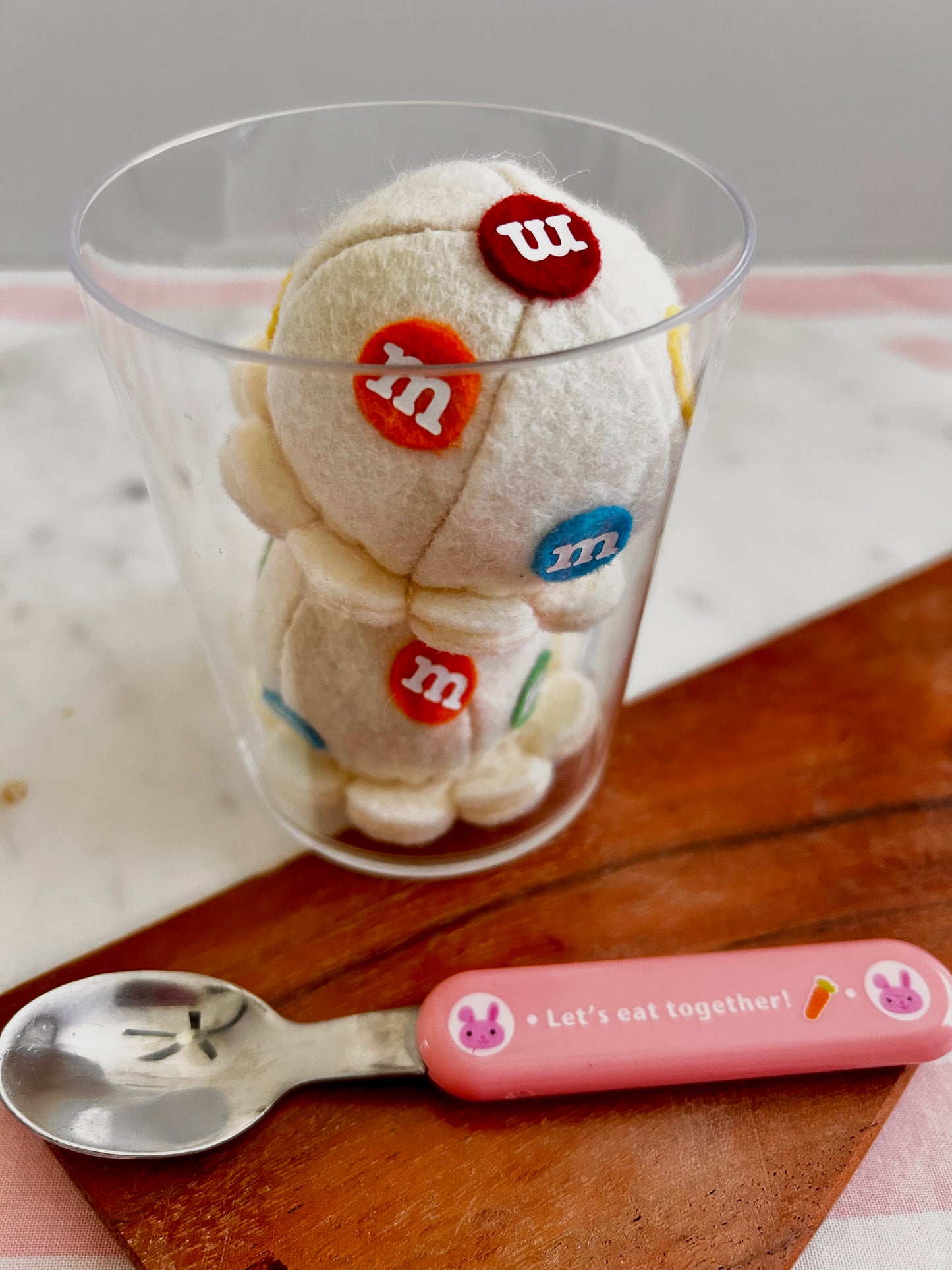 Felt M&M Inspired Ice Cream