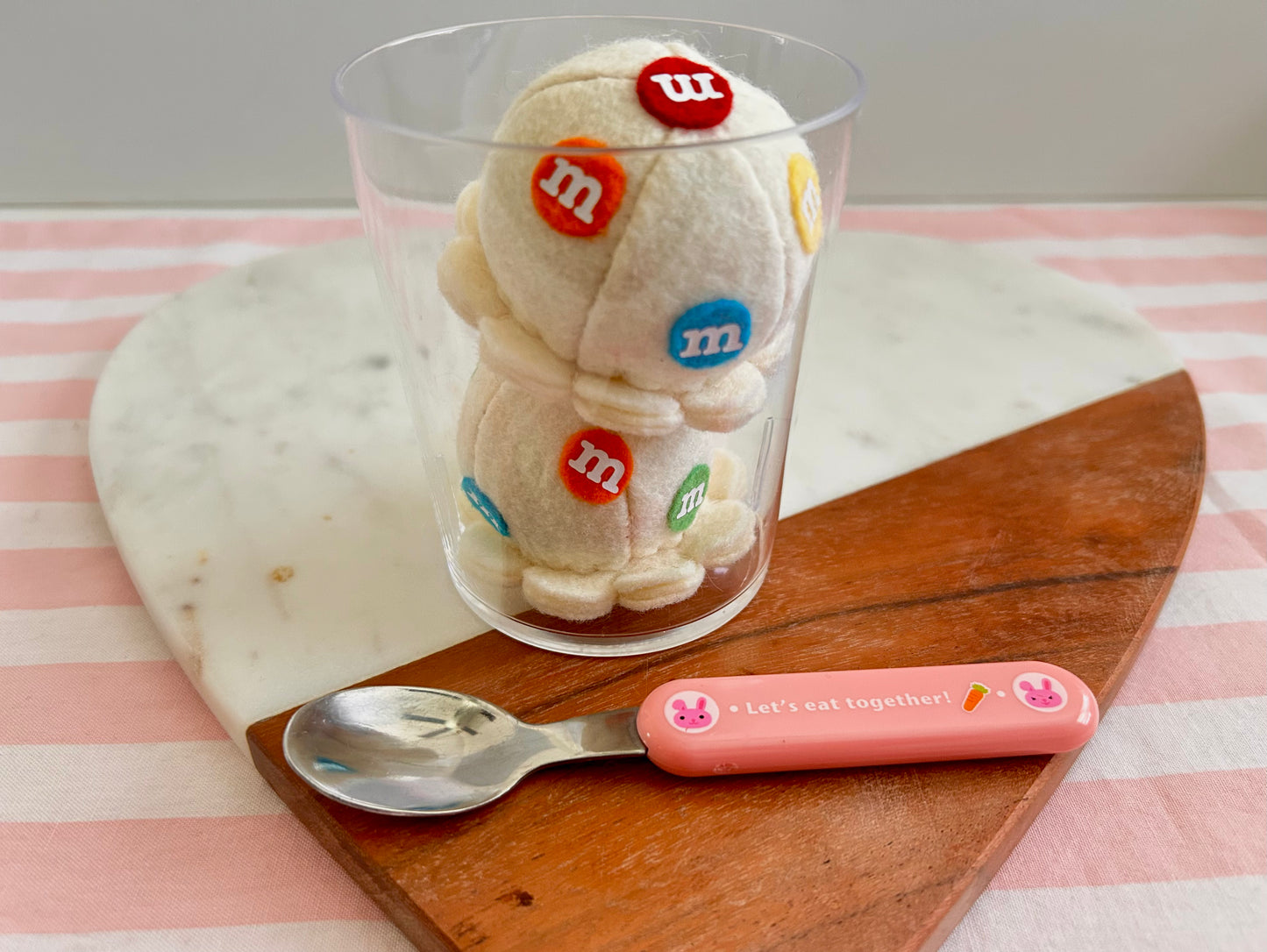 Felt M&M Inspired Ice Cream