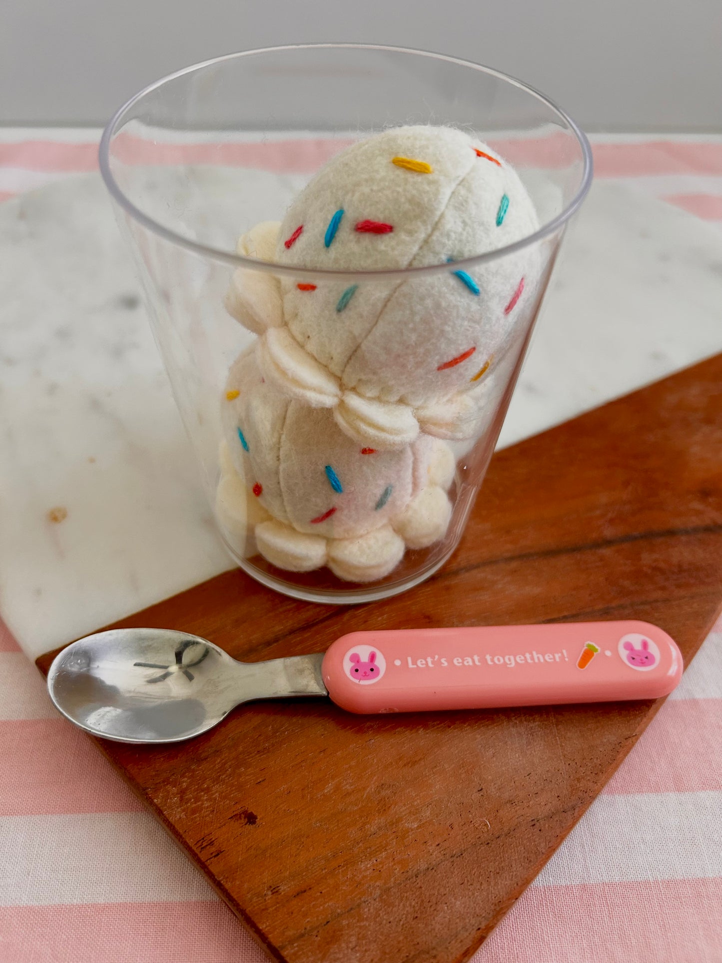 Felt Birthday Cake Sprinkle Ice Cream