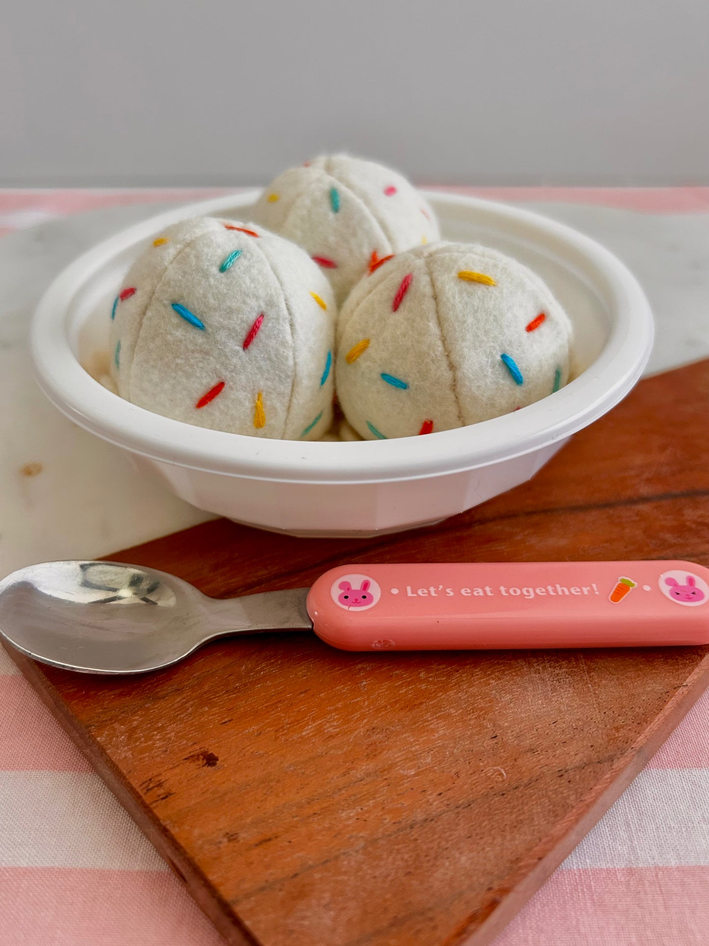 Felt Birthday Cake Sprinkle Ice Cream