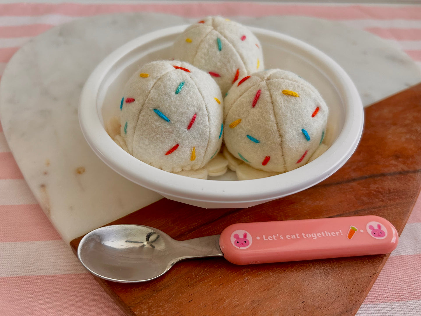 Felt Birthday Cake Sprinkle Ice Cream