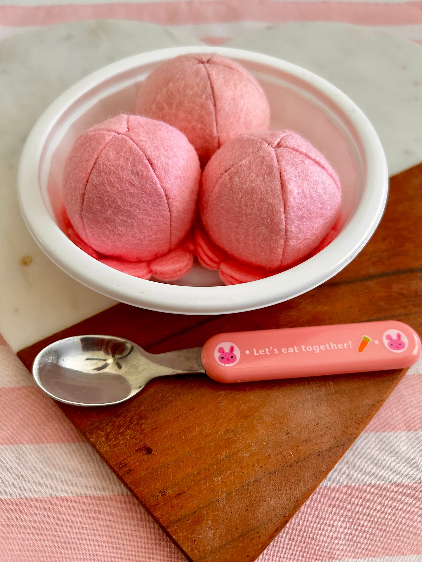Felt Strawberry Ice Cream