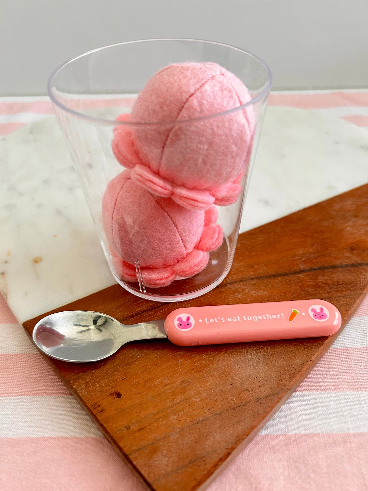 Felt Strawberry Ice Cream