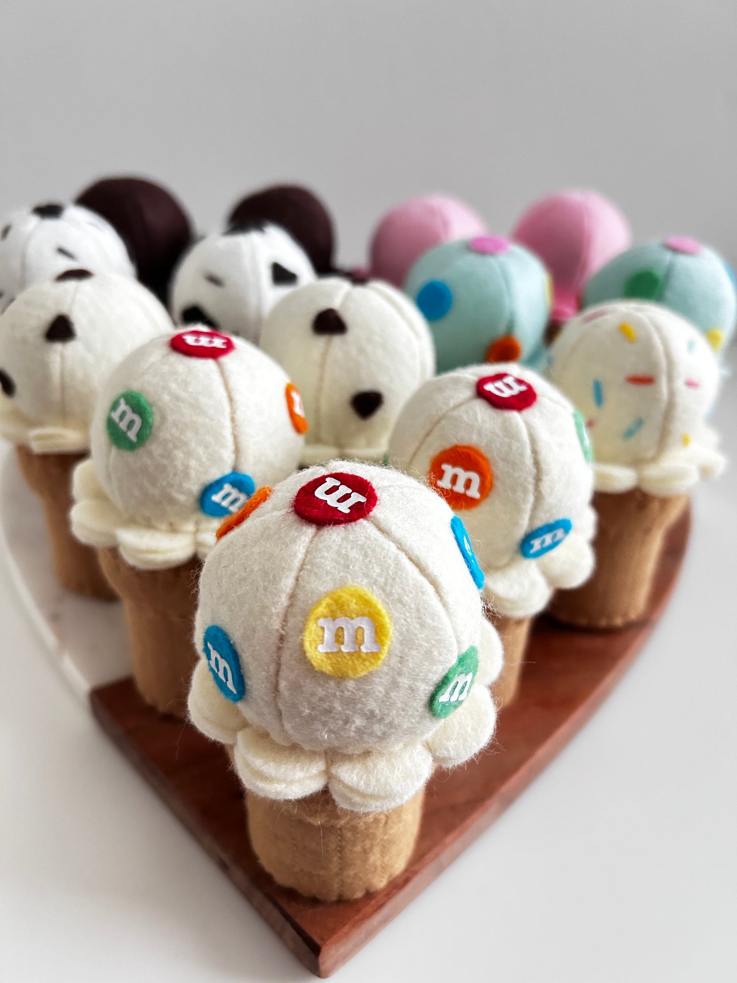 Felt M&M Inspired Ice Cream
