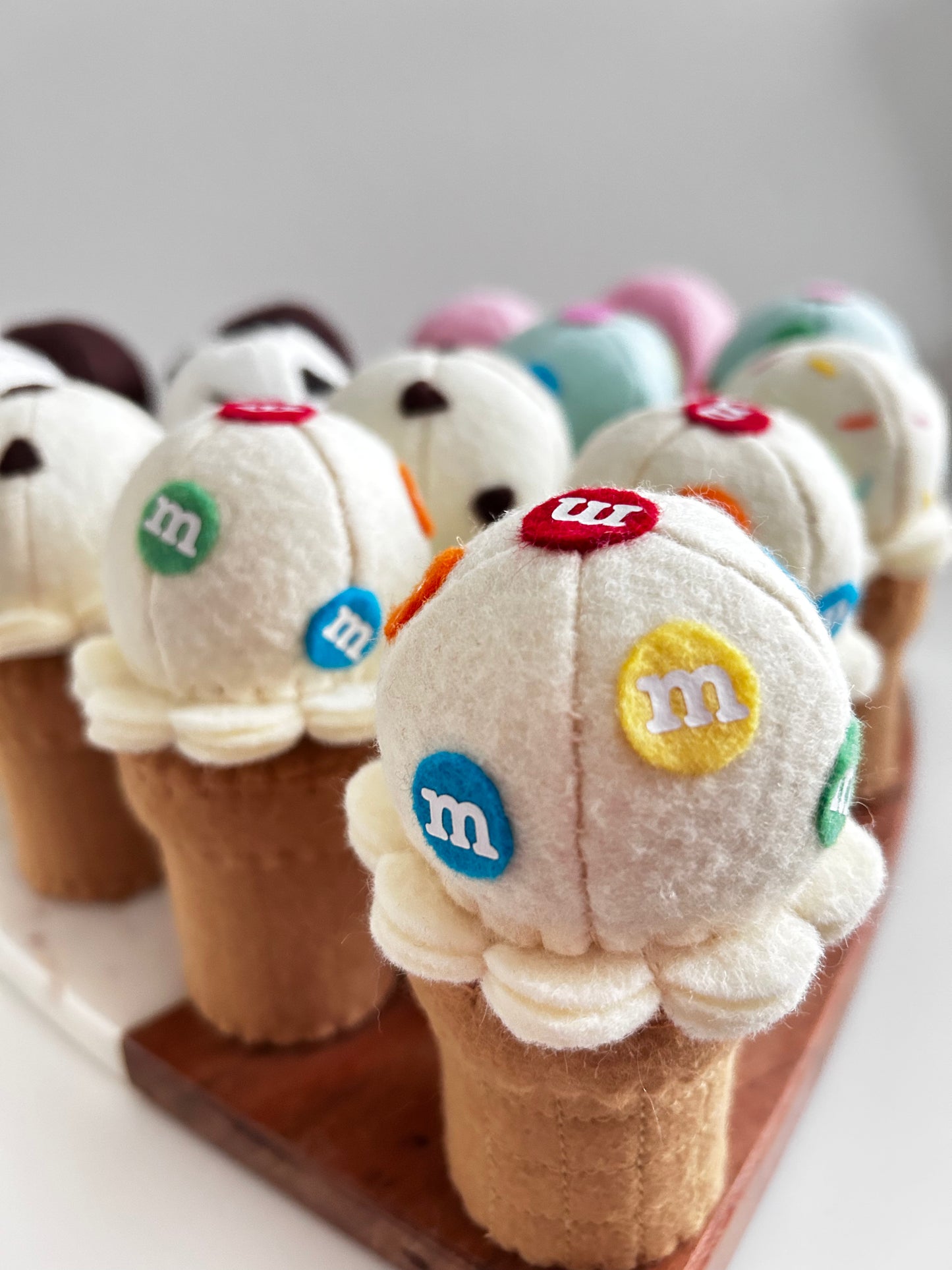 Felt M&M Inspired Ice Cream
