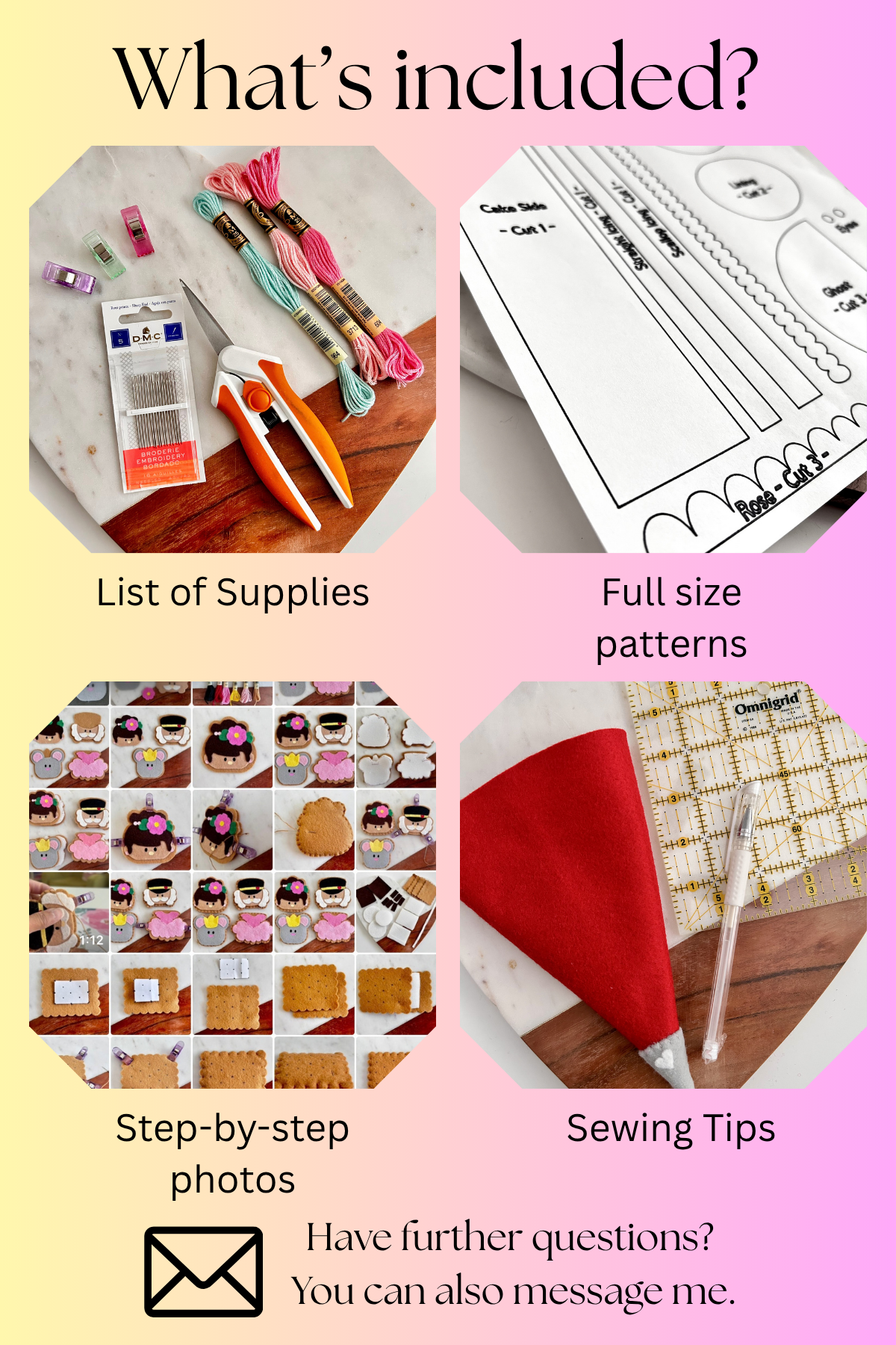 Felt Pretend Play Donut PDF Pattern