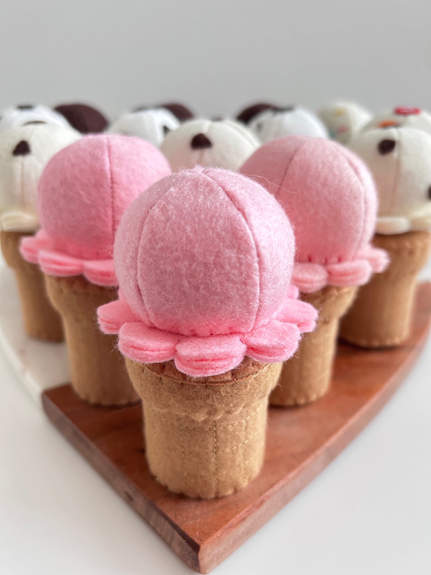 Felt Strawberry Ice Cream