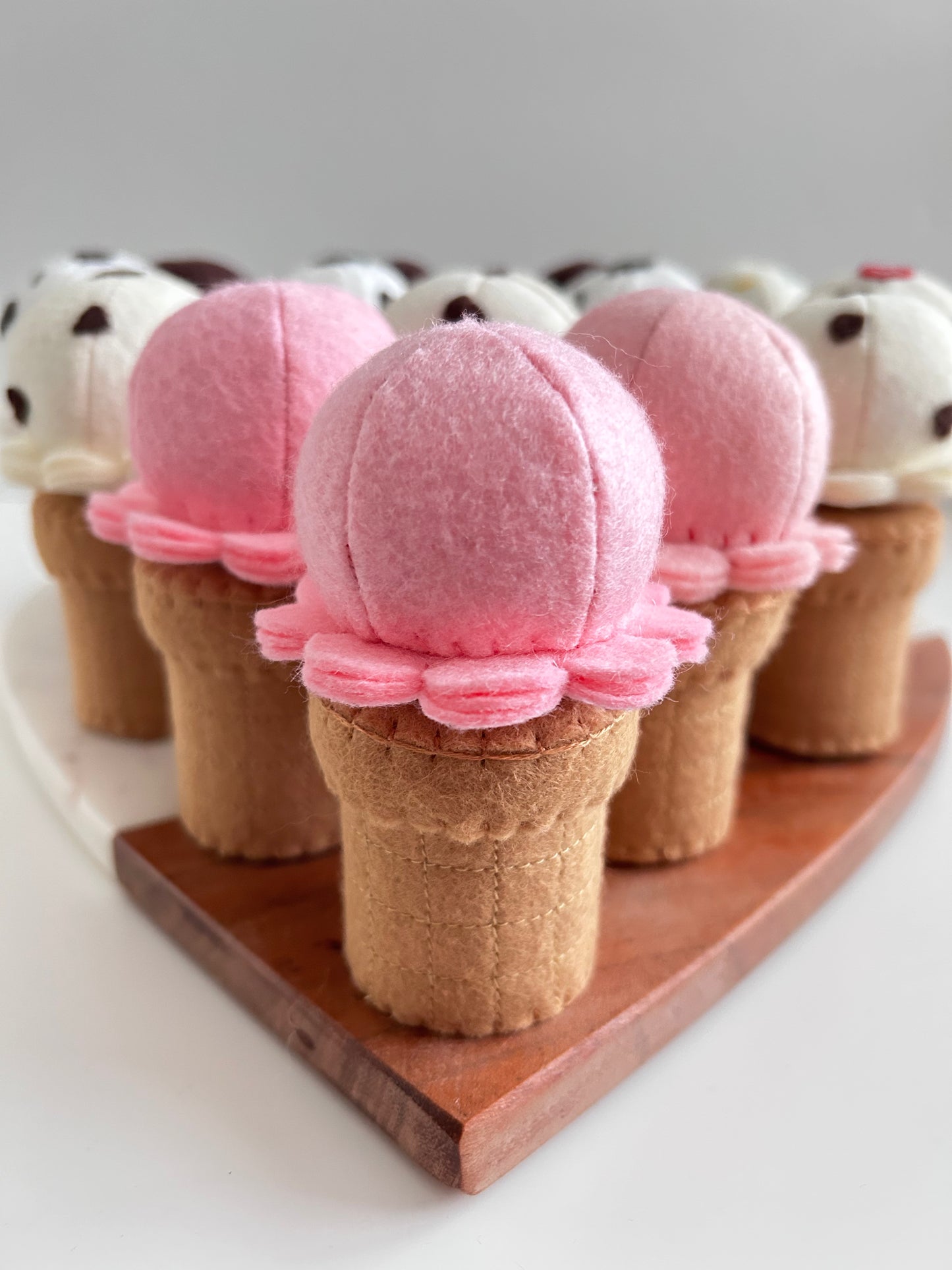 Felt Strawberry Ice Cream