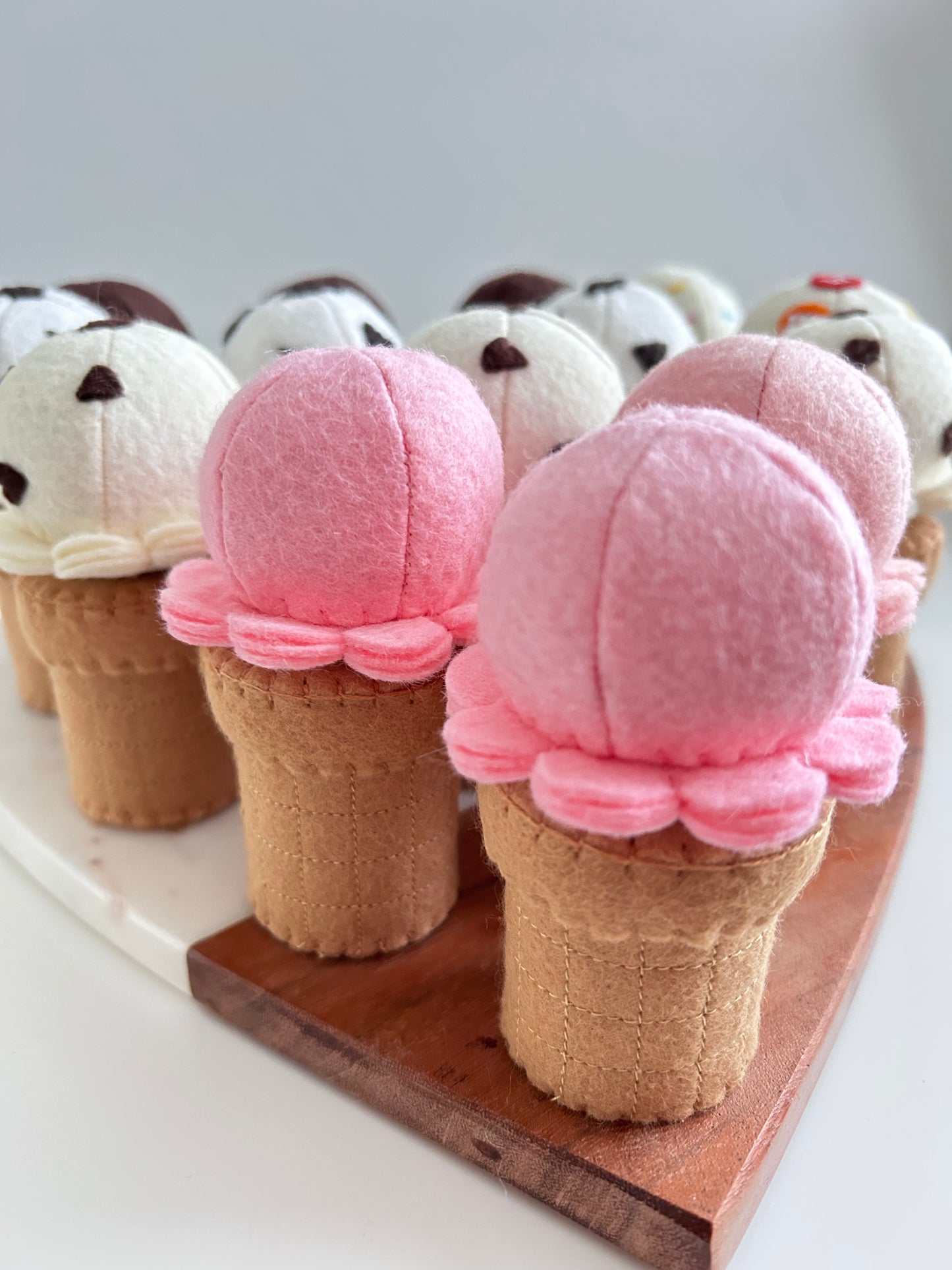 Felt Strawberry Ice Cream