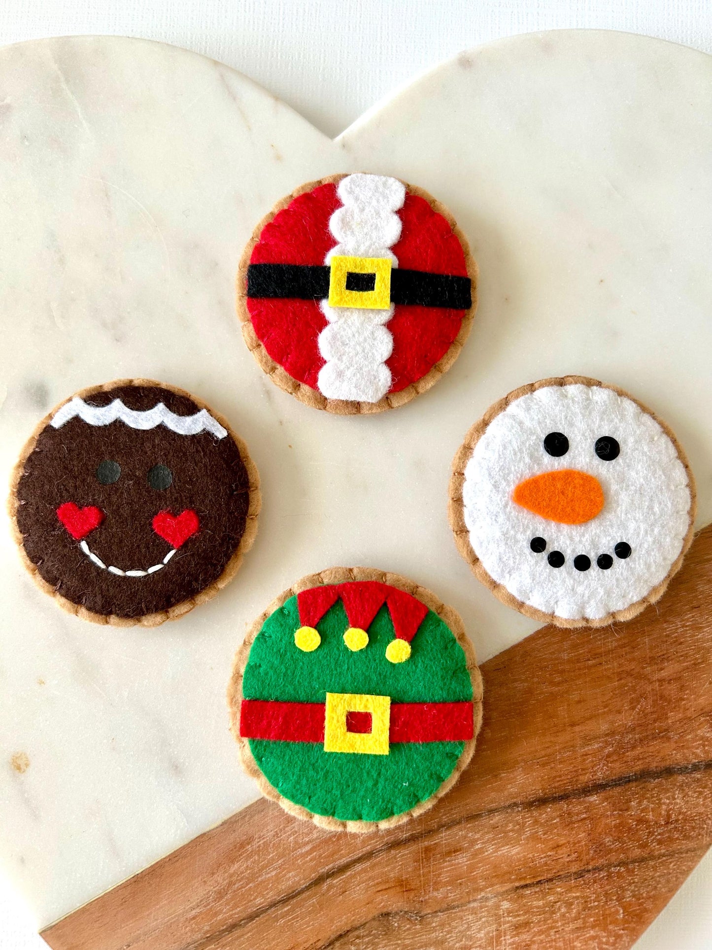 Felt Christmas Cookies, Dough and Cookie Cutter